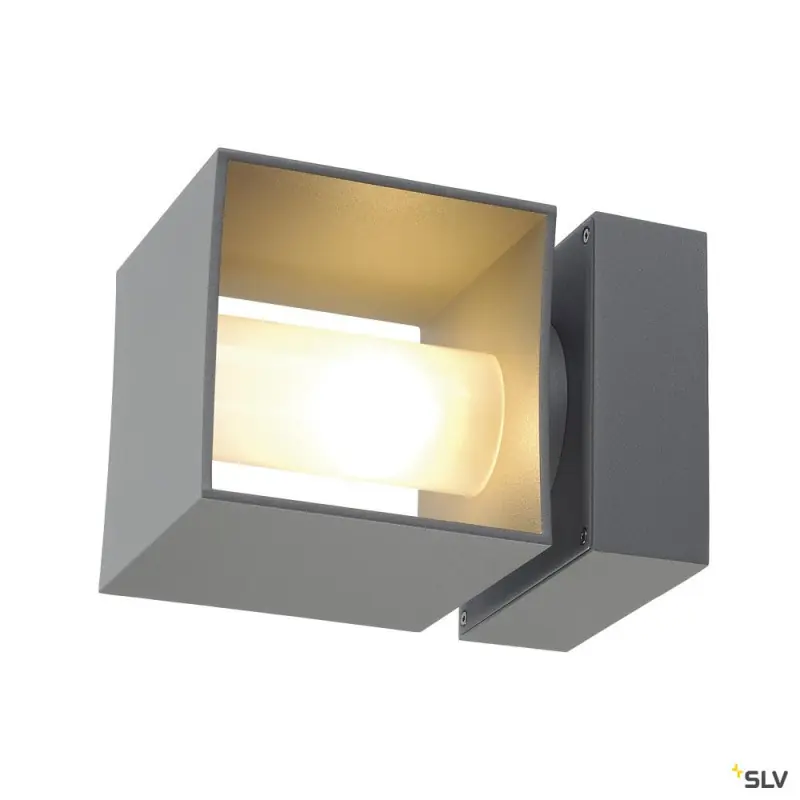 SQUARE TURN, applique extérieure, gris, G9/QT14, 42W max, IP44