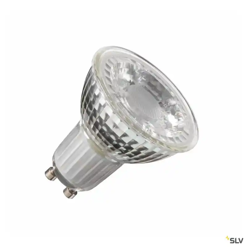 Source LED QPAR51, GU10, argent, 6W, 2200-2700K, Dim to warm