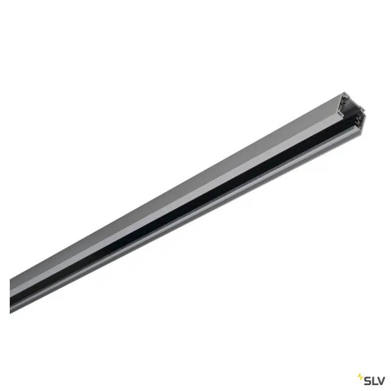 EUTRAC®, rail 3 allumages, intérieur, en saillie, gris, 2m