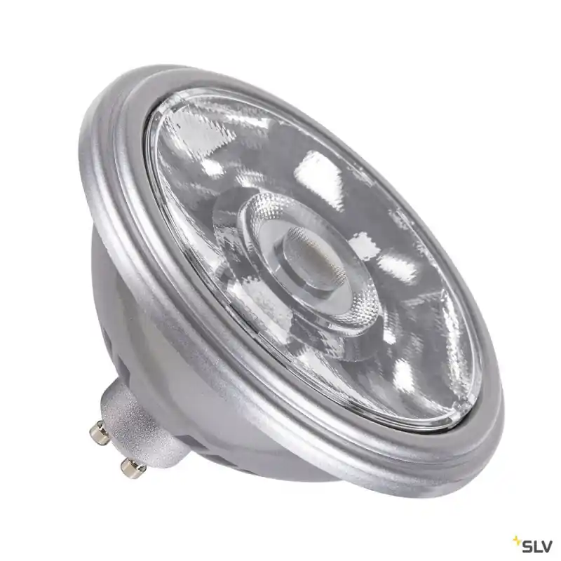 Source LED QPAR111, GU10, argent, 12,5W, 3000K, variable
