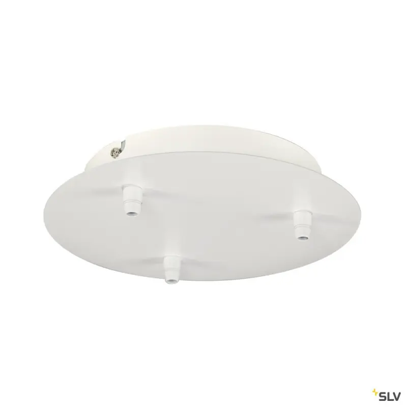 FITU, patère, intérieure, 3 passe-fils, ronde, blanc