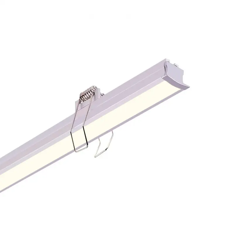 Profilé Aluminium ruban encastrable plafond avec diffuseur Continu pour Ruban LED