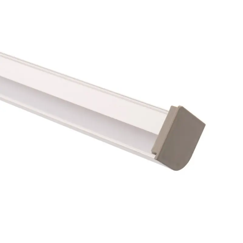 Profilé Aluminium d‘angle noir avec diffuseur Continu pour Ruban LED
