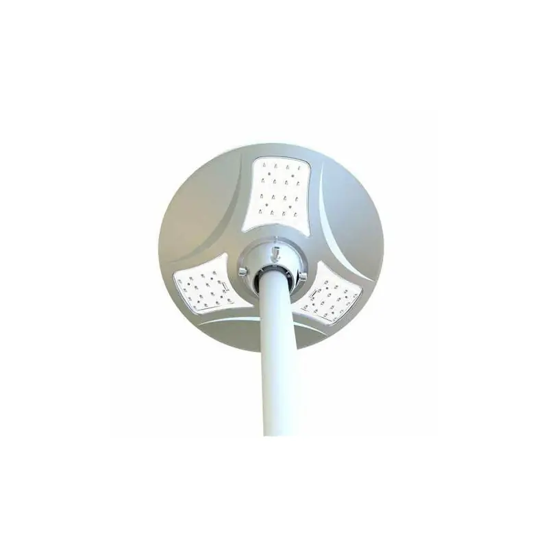 Lampadaire candélabre solaire 9w led 2000 lumens tête solaire 3 modes télécommande