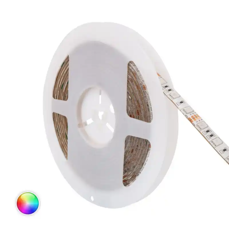 Ruban strip led 12v-5m-ip20-rgb multi couleurs