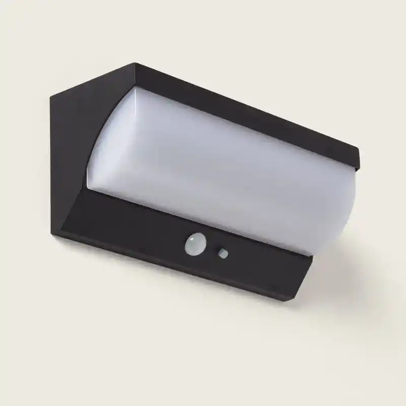 Applique solaire 5w led détecteur de mouvement noire-350 lumens