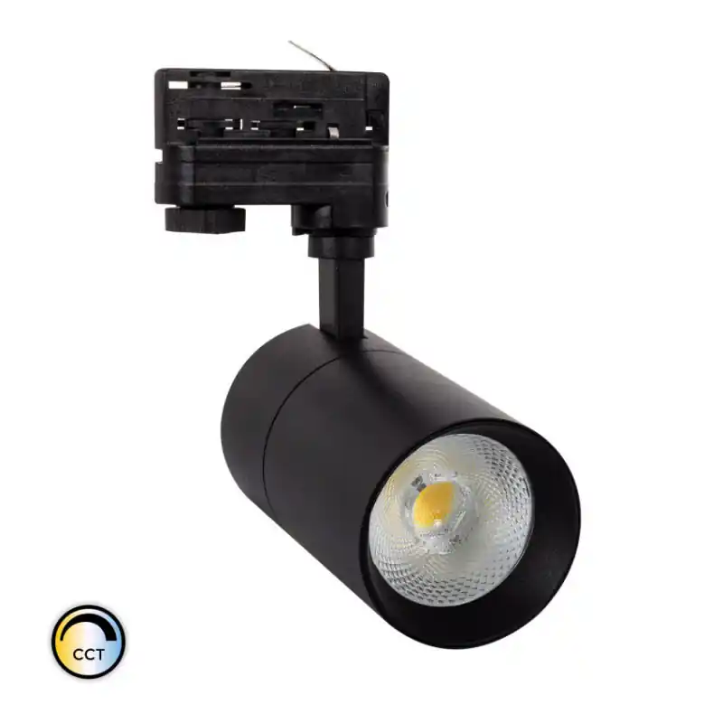 Projecteur 30w led cct sur rail 3 allumages 3000lm boutiques commerces