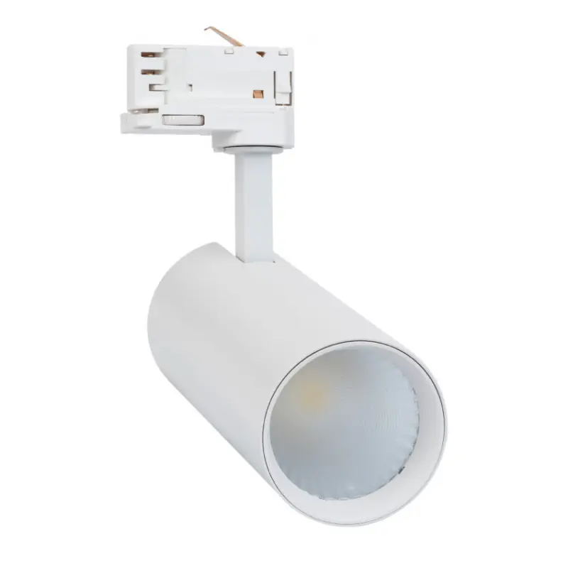 Projecteur led 30w blanc-36°-cri 80-2400lm-cct-rail 3 allumages boutiques commerces
