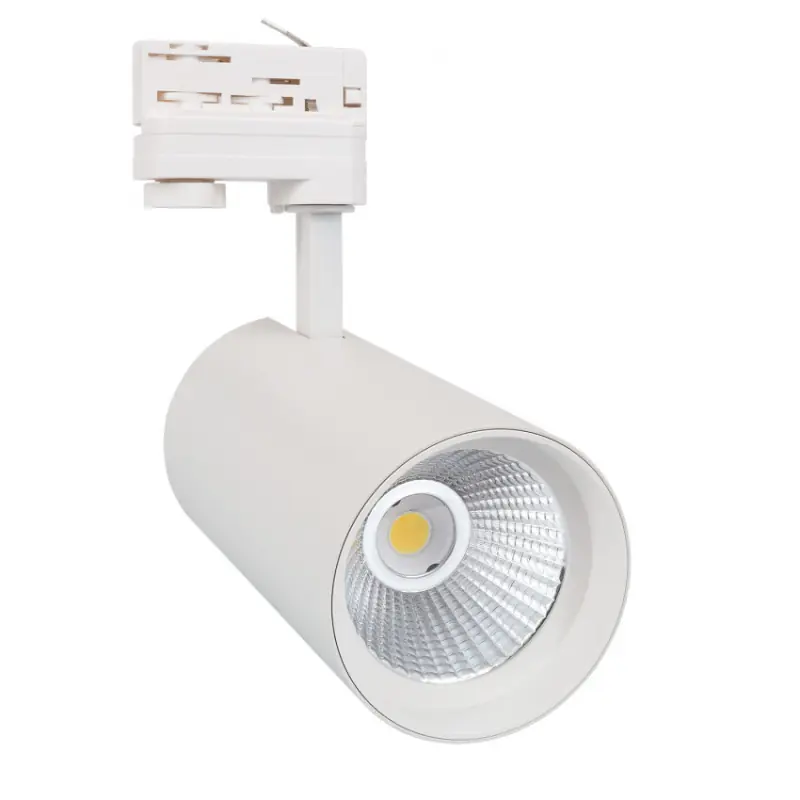 Projecteur led 40w blanc-38°-cri 80-4000lm-cct-rail 3 allumages boutiques commerces