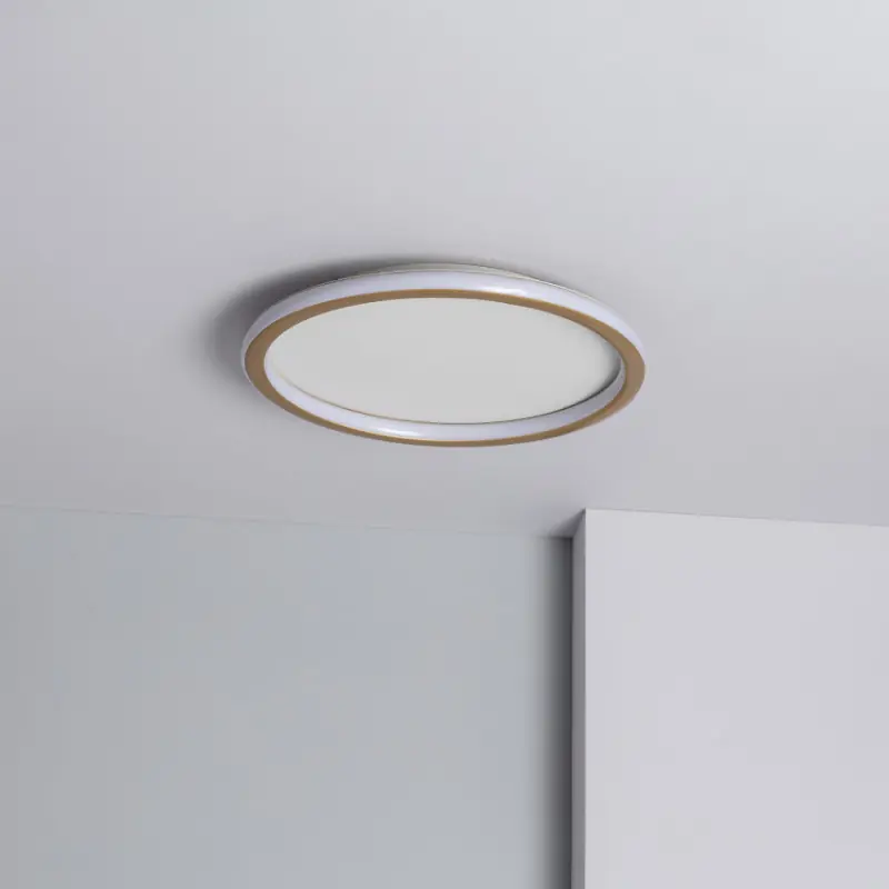 Applique plafonnier led 28w cct-métal rond 50cm-2400lm