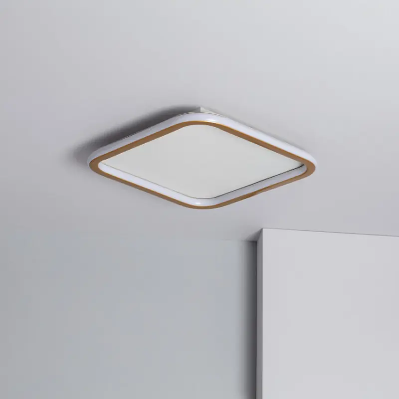 Applique plafonnier led 28w cct-métal carré 50cm-1400lm