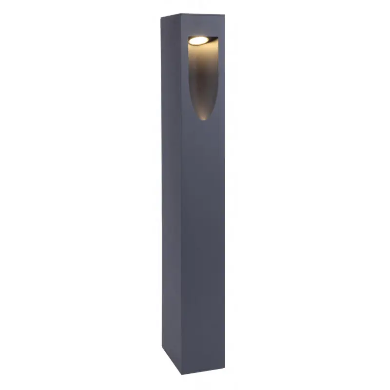 Borne extérieure 12w double led gris anthracite ip54-65cm-220v-650 lumens-3000k-cubic