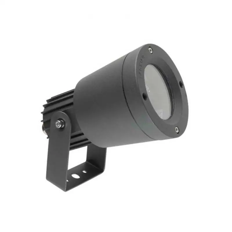 Projecteur applique aluminium gris gu10-ip65-étanche extérieur-rocaille-jardin