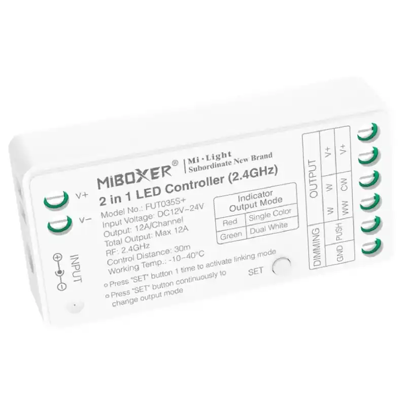 Contrôleur variateur ruban led 12v-24v cct rf MiBoxer