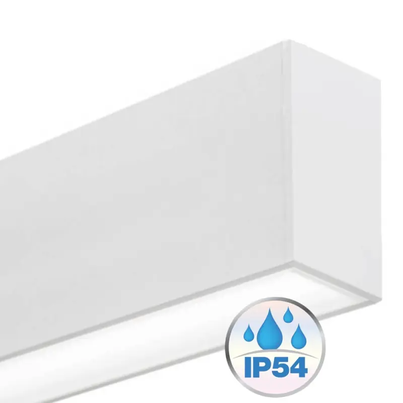 Réglette ligne continu blanche barre aluminium profilé led ip54-50cm-100cm-150cm-200cm-blanc