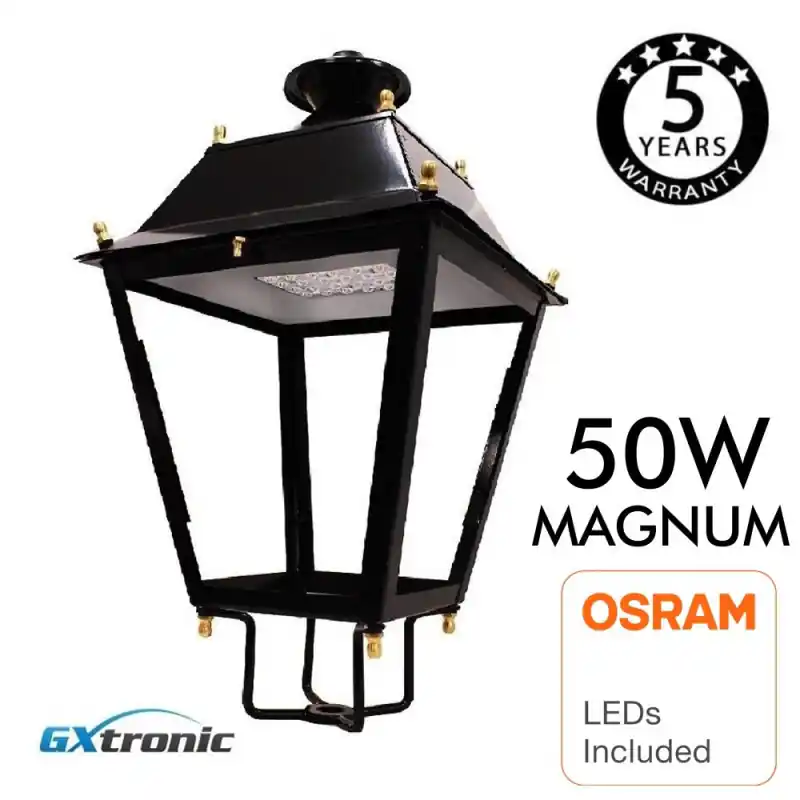 Tête de mat lanterne 50w 7500lm éclairage public
