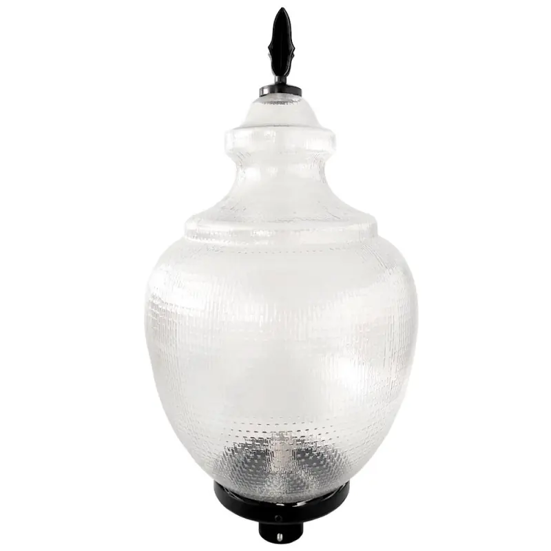Tête de mat lanterne 80cm claire culot e27 éclairage public 40w 3400 lumens