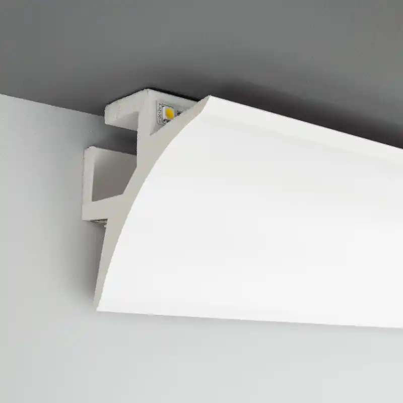 Moulure 2m x2corniche cornière double ruban led éclairage indirect Bandeau lumineux