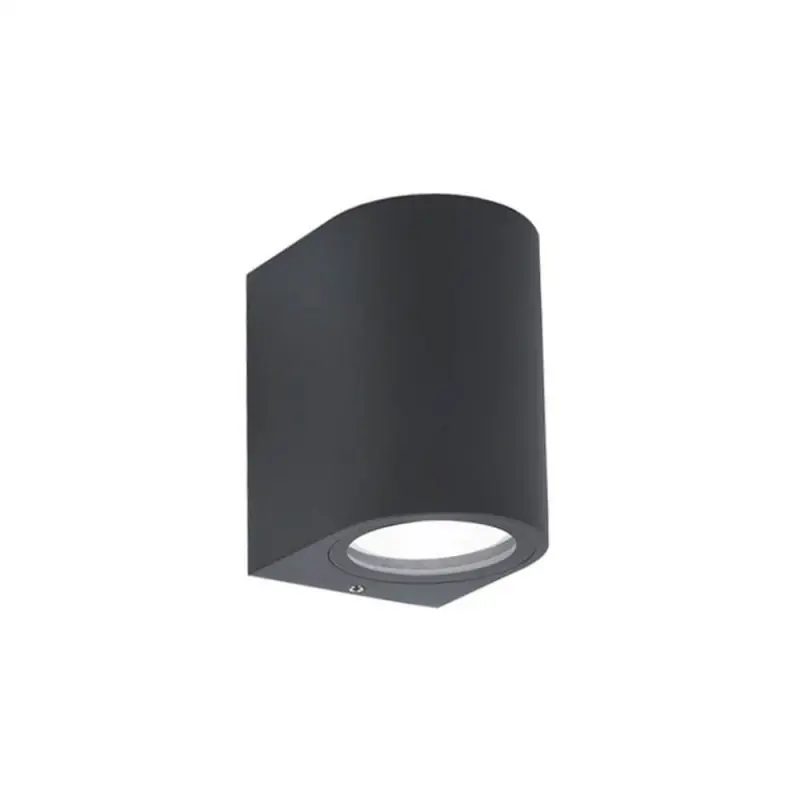 Applique murale extérieure ip54 noire simple gu10