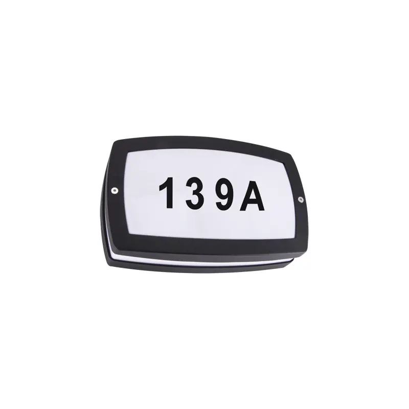 SOLINA LED L 8W noir 4000k applique numéro porte