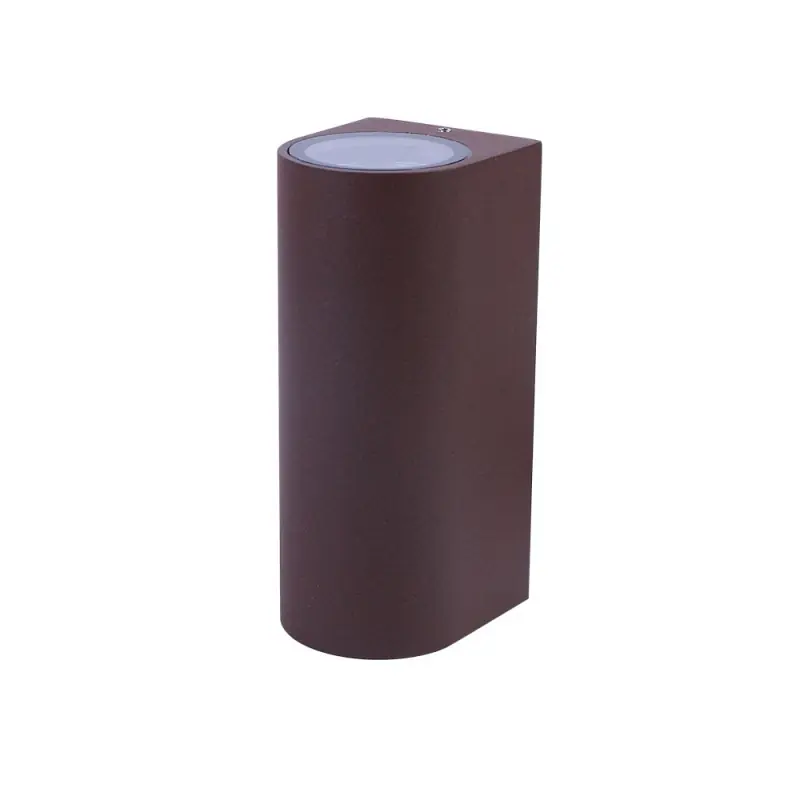 Applique murale extérieure ip54 effet rouille marron double gu10