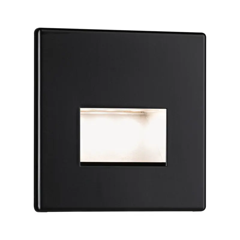 Kit mural spécial escalier encastrés Edge LED 1x1.2W 230 V carré noir