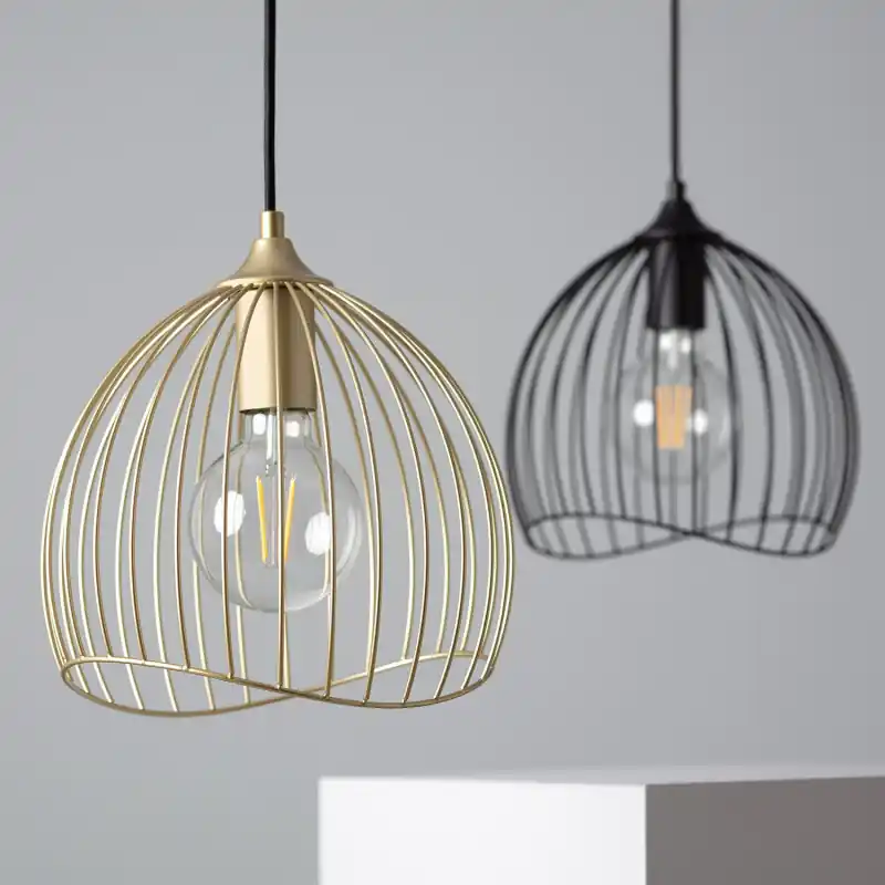 Suspension luminaire suspendu cage culot e27