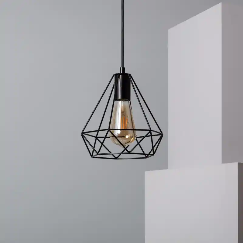 Suspension luminaire suspendu cage culot e27