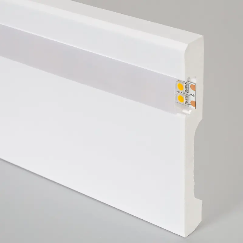 Moulure plinthes 2mx2 corniche cornière ruban led éclairage direct Bandeau lumineux