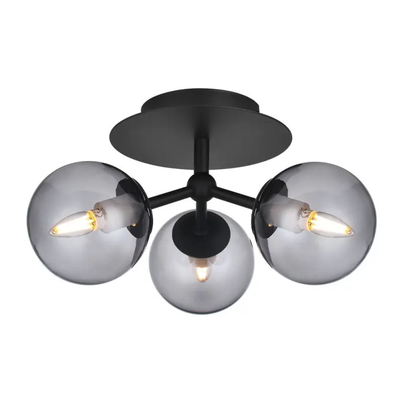 ATOM TRIO, noir et gris verre, 3xG9