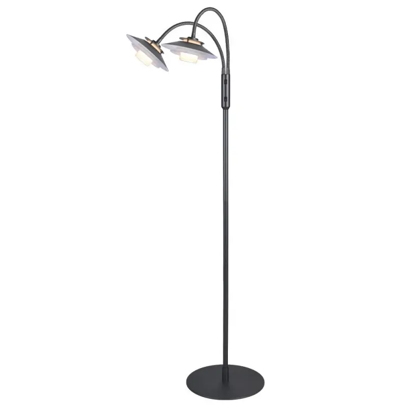 1123 lampadaire 2L diam.13 G9, Gun-noir