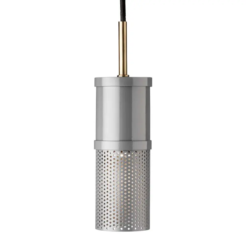 Cylindre suspension suspension gris clair antique G10 Metal diam. 6cm