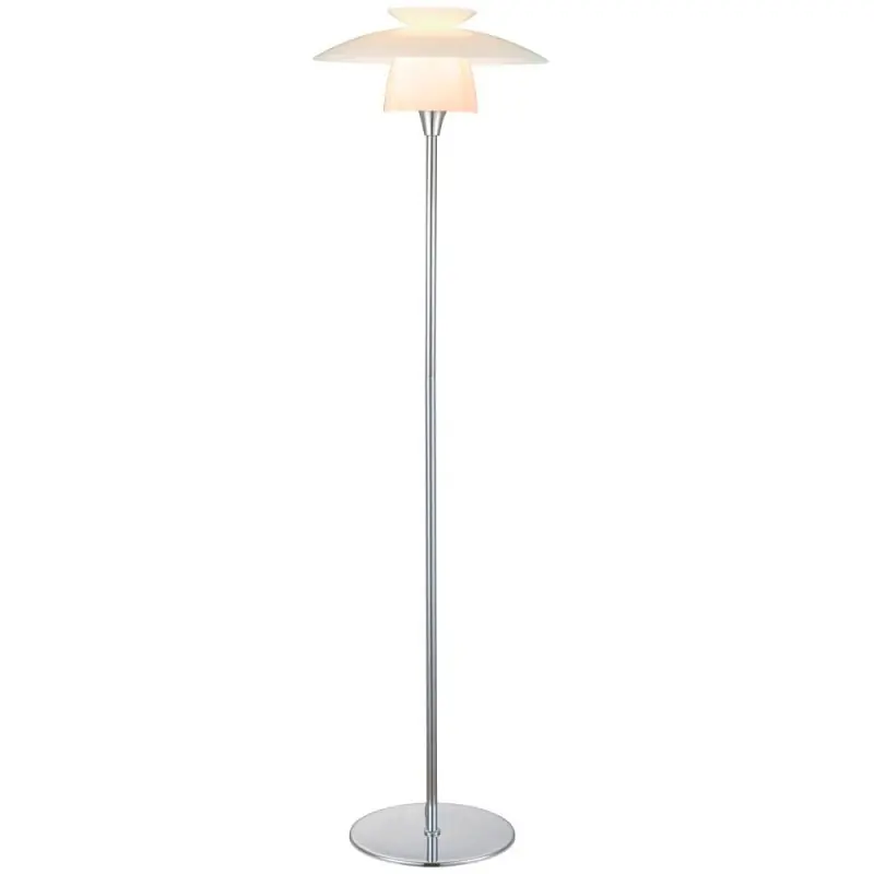 SCANDINAVIA lampadaire diam.40 opal/chrome