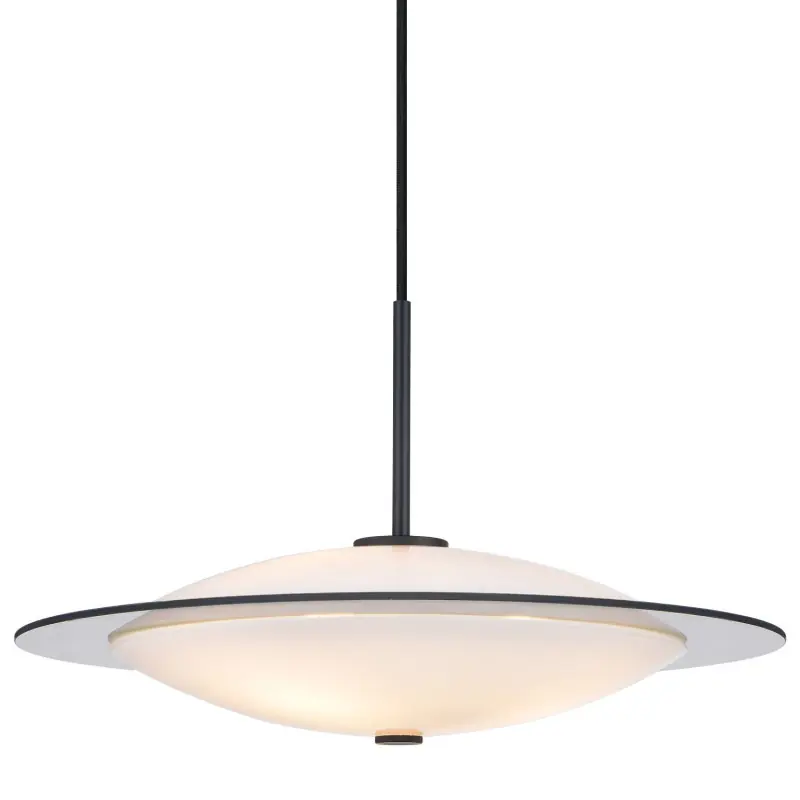 Orbit suspension diam.40cm verre opal, noir metal 3XG9