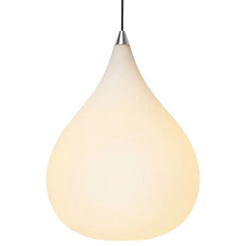 DROPS suspension diam.38 verre opal/acier