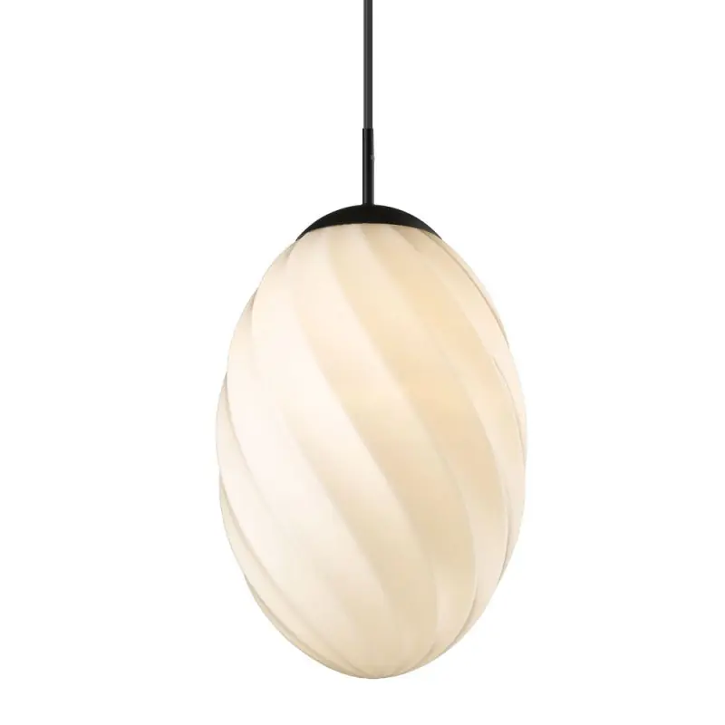 Twist suspension diam.25cm E27 Opal/noir