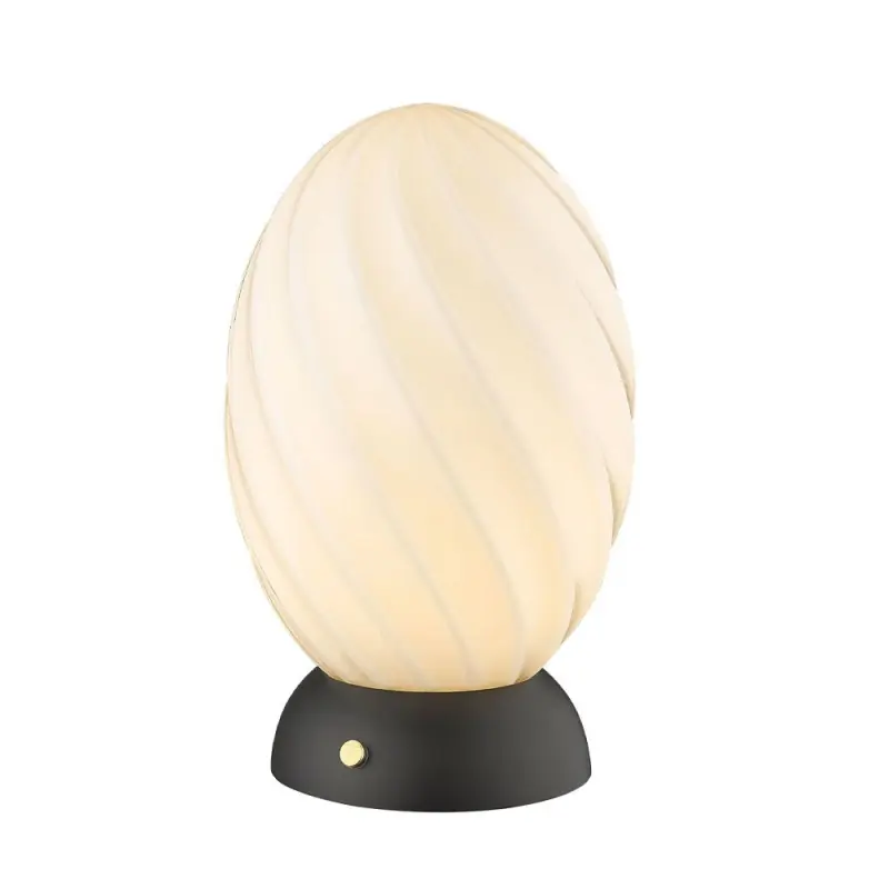 Twist Oval lampe à poser Opal 1 X G9 noir