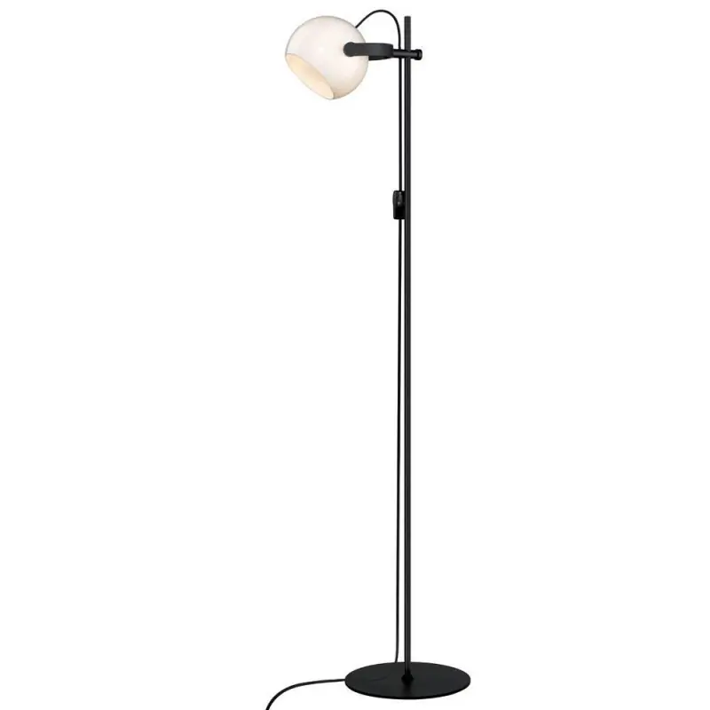 D.C lampadaire 1L diam.18 E27, Opal m. chene-noir