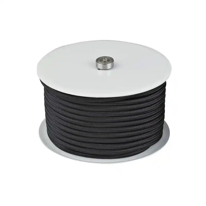 CABLE-ROLL Textile noir 25M