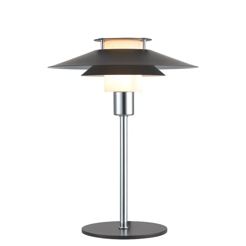 RIVOLI lampe à poser diam.24 noir/chrome