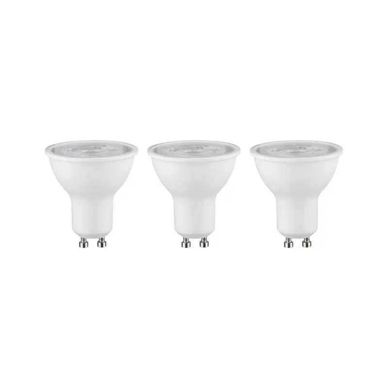 LED GU10 x3 460lm 7W 4000K 36° blc dép 230V RAL9003