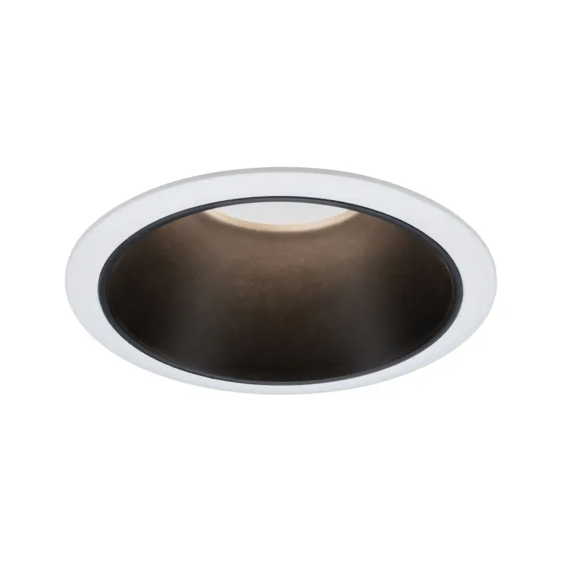 ENC Cole rond fixe max. 1x10W GU10 230V Blanc/noir mat Alu/plastique