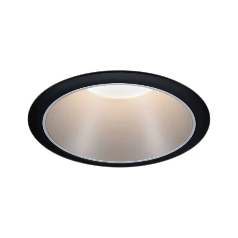 ENC Cole rond fixe max. 1x10W GU10 230V Noir mat/argent Alu/plastique