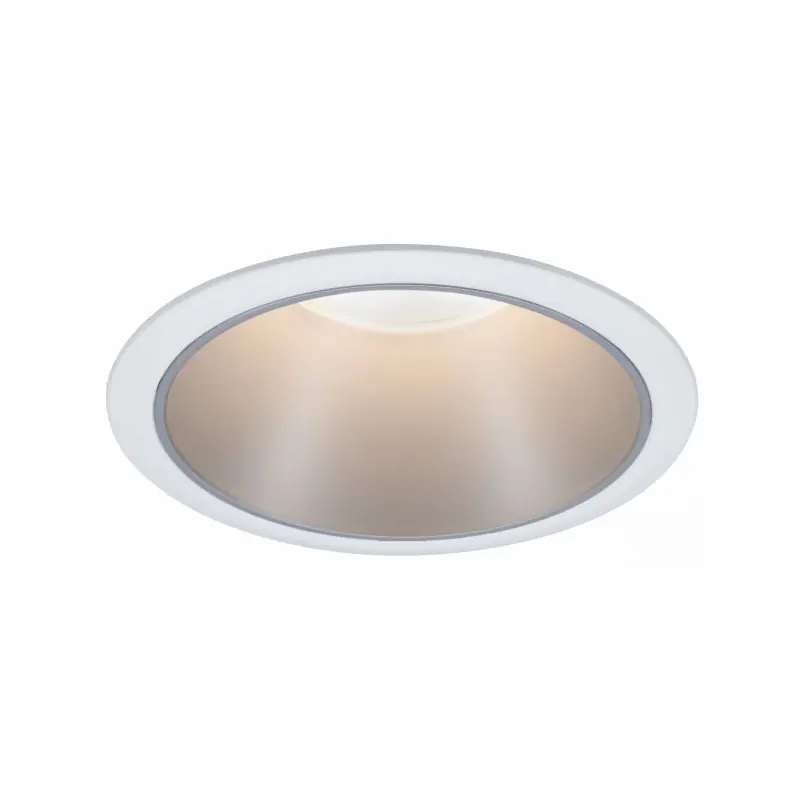 ENC Cole rond fixe max. 1x10W GU10 230V blanc dépoli/argent Alu/plastique