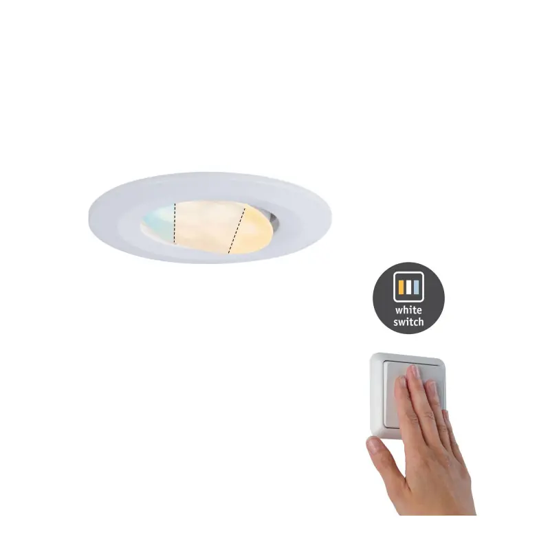 ENC HomeSpa kit Calla IP65 WhiteSwitch rond noir LED 550lm 5,5W 230V Blanc dép