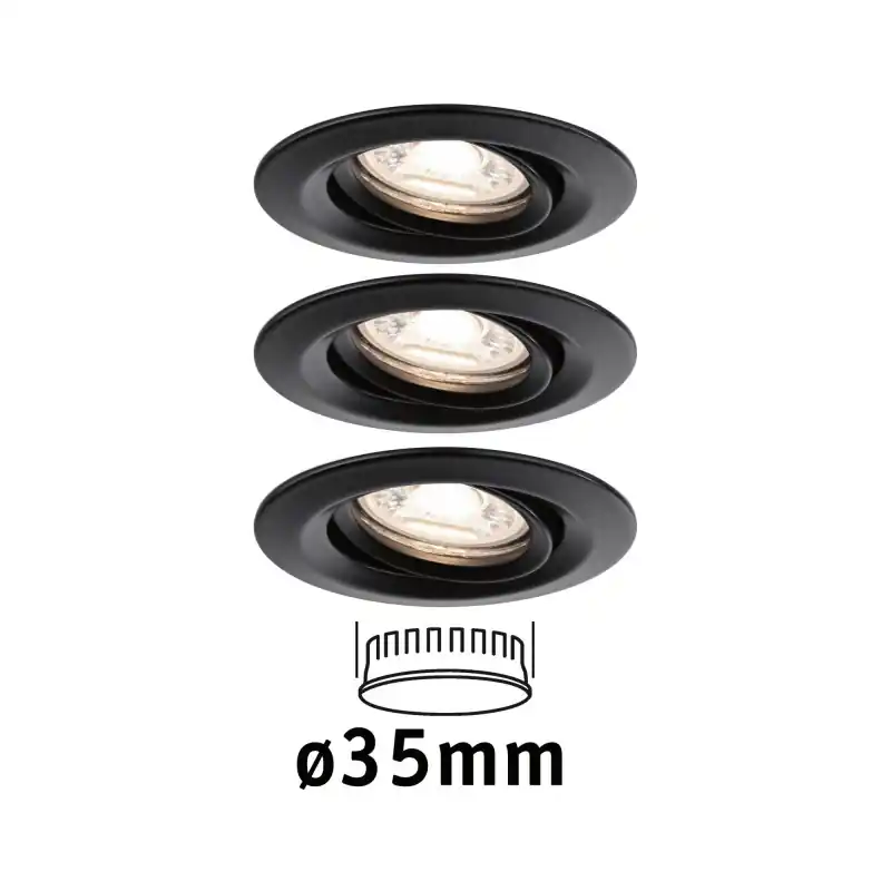 ENC Nova mini Plus Coin EasyDim nr 3x4W 2700K 230V noir mat/Alu