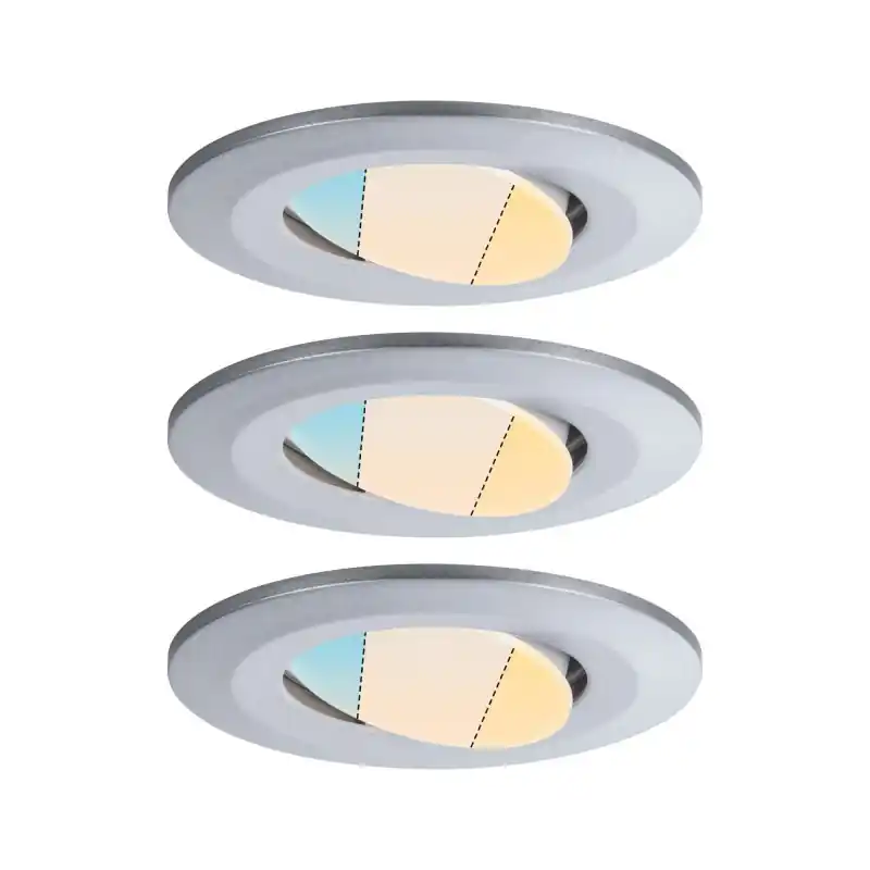 Kit ENC Calla IP65 WhiteSwitch rd noir 3x550lm 5,5W 230V chrome dép