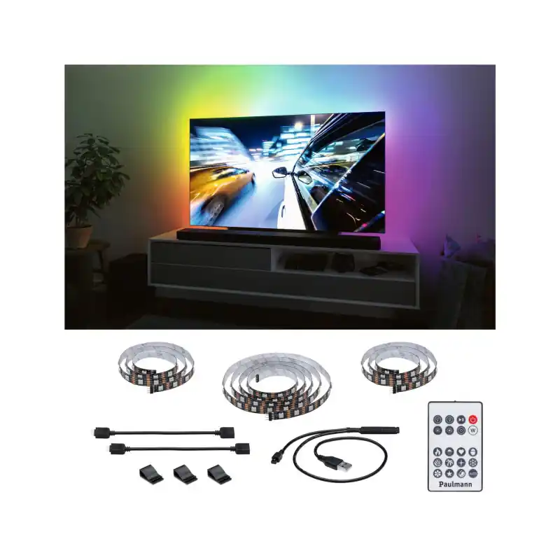 Strips USB TV 65 pouces Dynamic Rainbow RGB 4W 5V noir