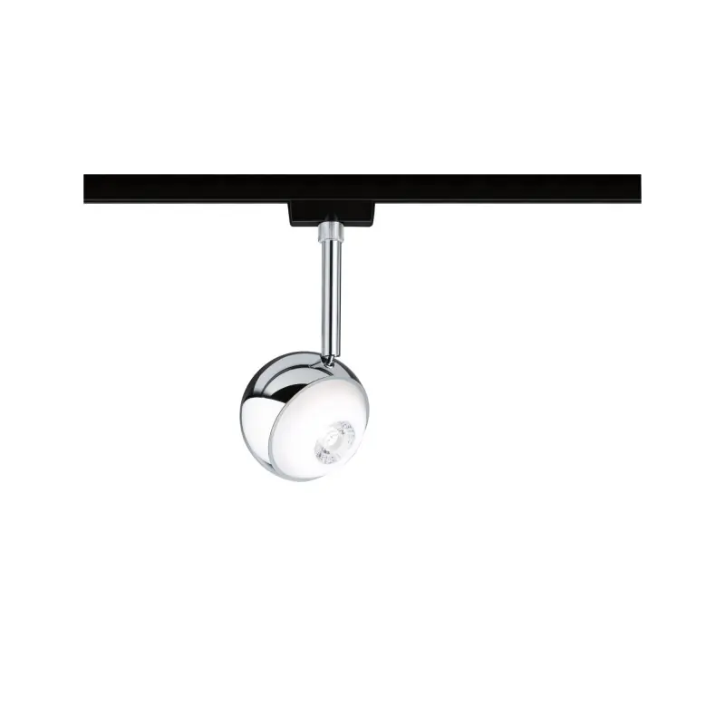 URail Spot Capsule II 6W 4000K Noir dép/Chrome 230V métal/Syn gradable