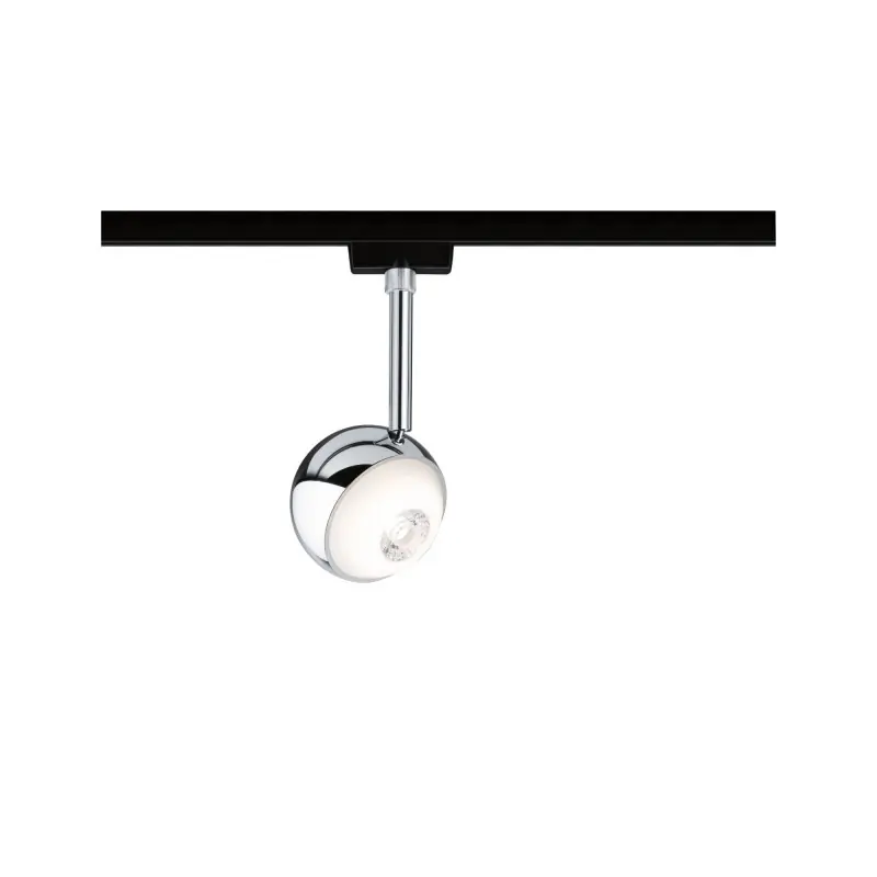 Spot URail Capsule II 6W 2700K Noir dép/Chrome 230V métal/Syn gradable